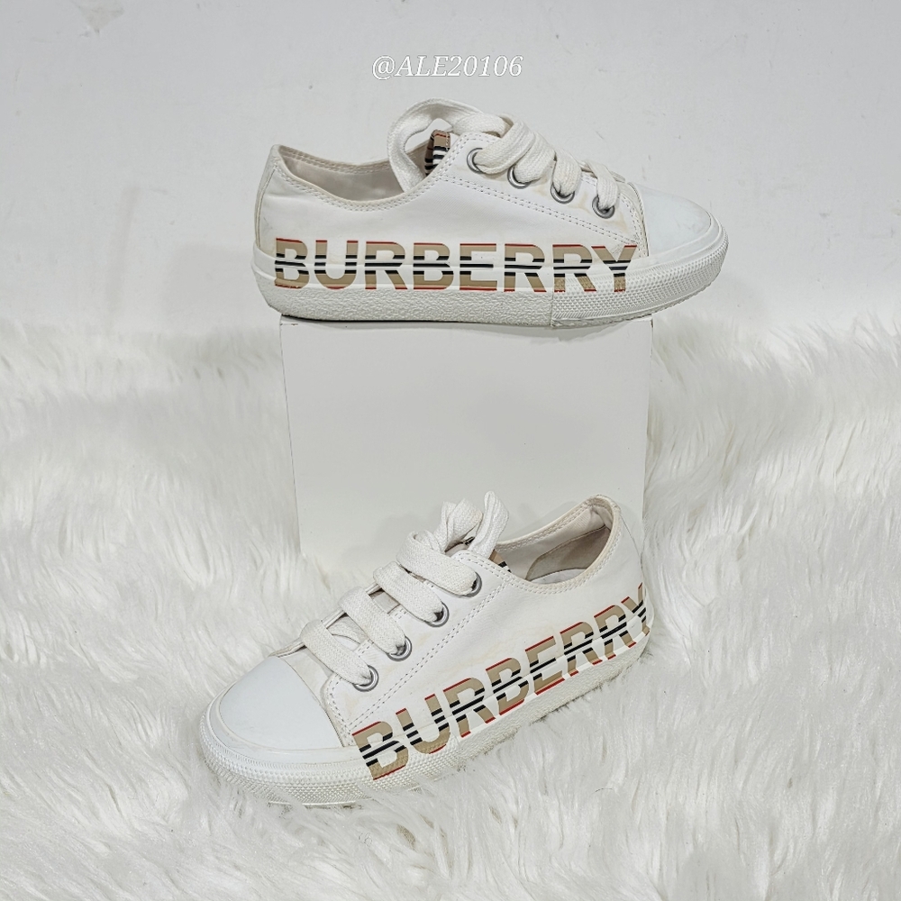 Burberry Kids Larkhall Icon Stripe Logo Sneakers in size EU 28 - Picture 16 of 17